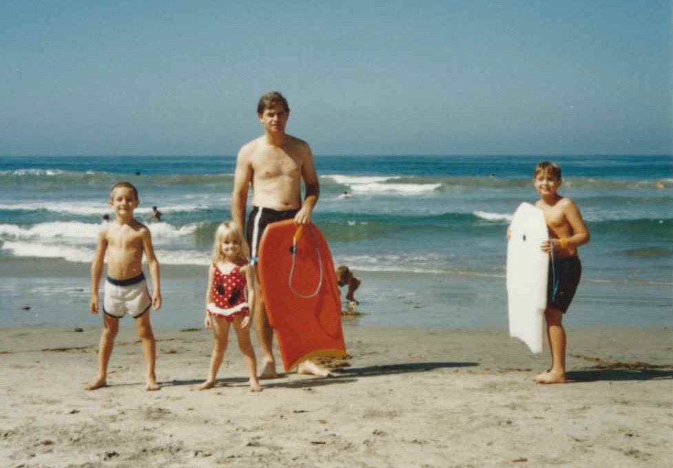 Brian, Katie, Dave, and Brent - Zuma Beach 1987